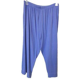 Fresh Produce Women's  XXL Purple Elastic Waist Cropped Pants 20" Inseam